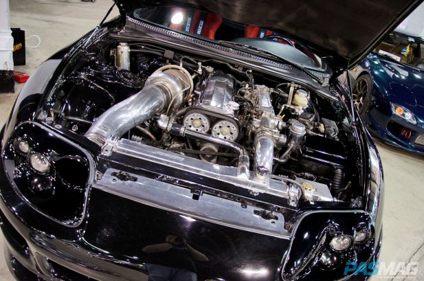 PASMAG Tuner Galleria Chicago Illinois 2014 Ray Flores Toyota Supra Black Engine