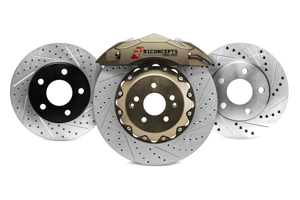 R1 Concepts Premier Series Cross-Drilled & Slotted Brake Rotors