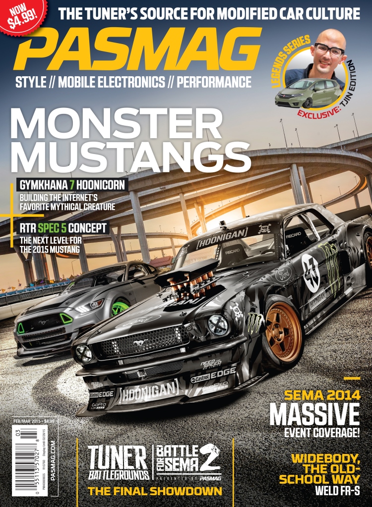 PASMAG Feb-Mar 2015 Cover Ken Block Hoonicorn 1965 Ford Mustang LR