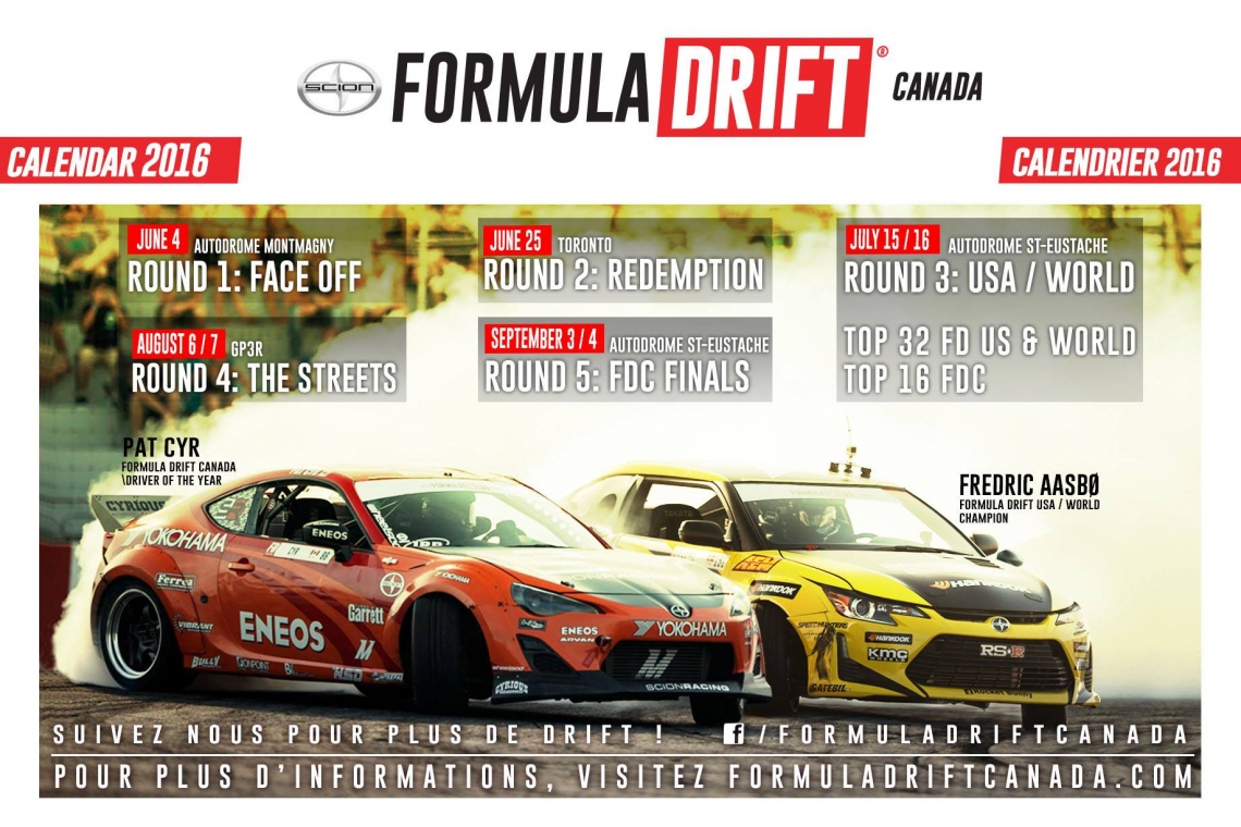 Formula Drift Canada Announces 2016 Schedule