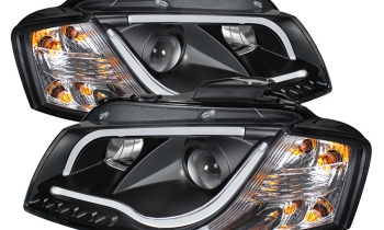 Spyder Projector Light Tube Headlights for 2006-2008 Audi A3