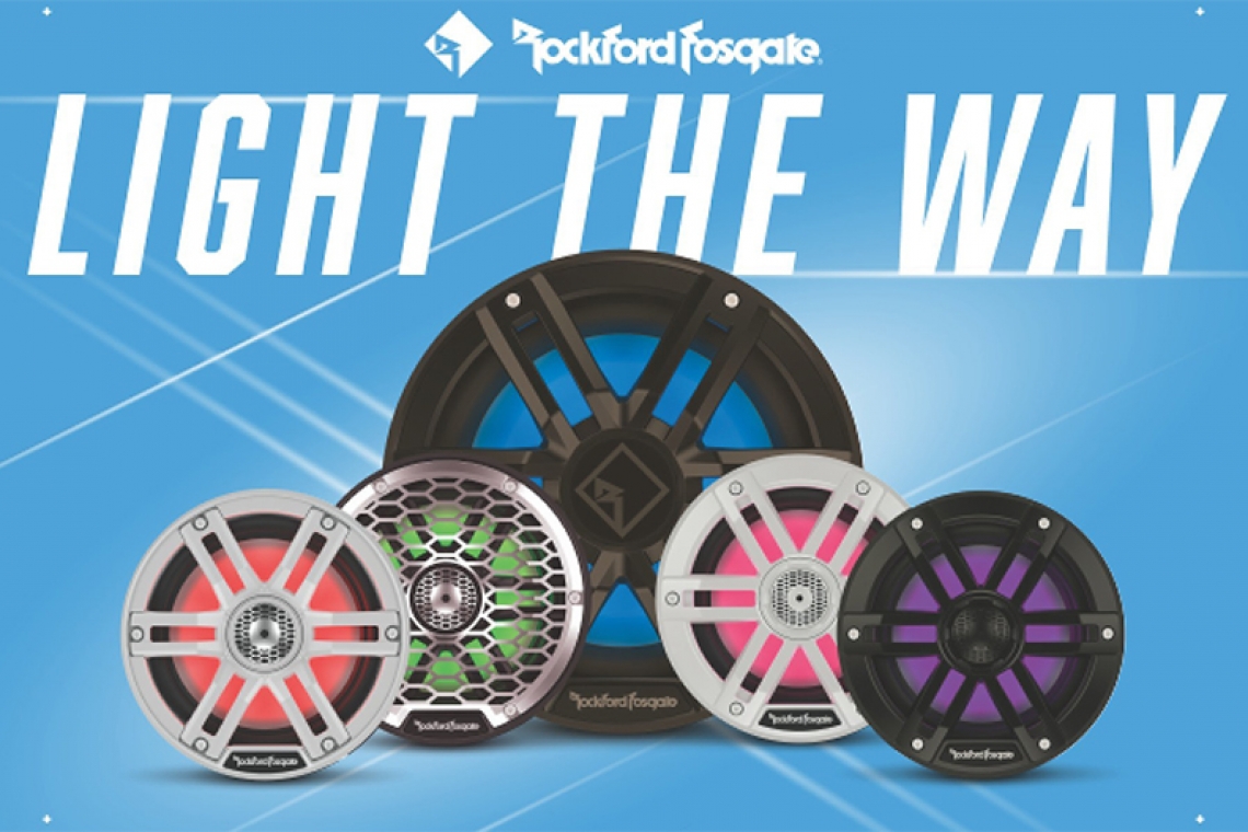Rockford Fosgate® Introduces Next Generation of Marine Speakers And Subwoofers featuring Color Optix™ RGB LED Lighting