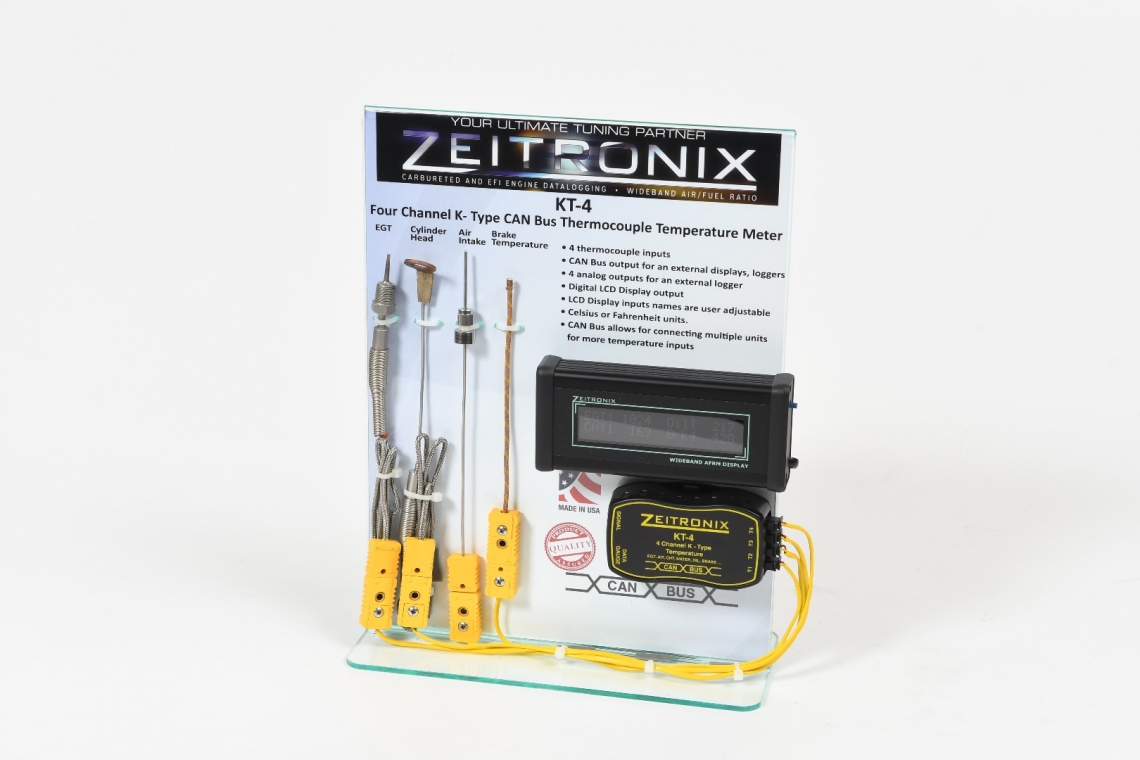 Zeitronix KT-4, Four Channel K-Type Temperature Meter with CAN Bus