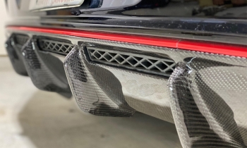 SoCal Garage Works Carbon Fiber OEM Replacement Diffuser for 2019+ Hyundai Veloster N