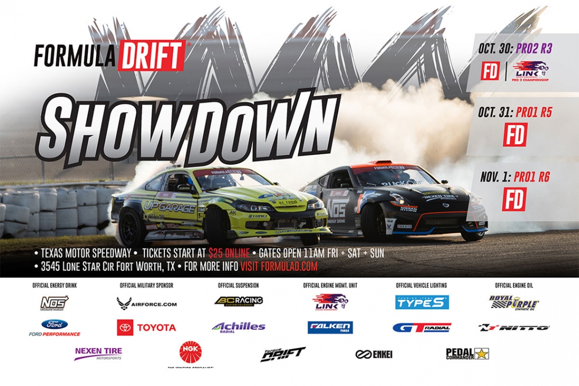 Formula DRIFT Announces Unavoidable Date Change for Texas Motor Speedway Event in October