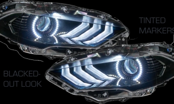 Oracle Lighting “Black-Series” Dynamic ColorSHIFT Headlights for Ford Mustangs