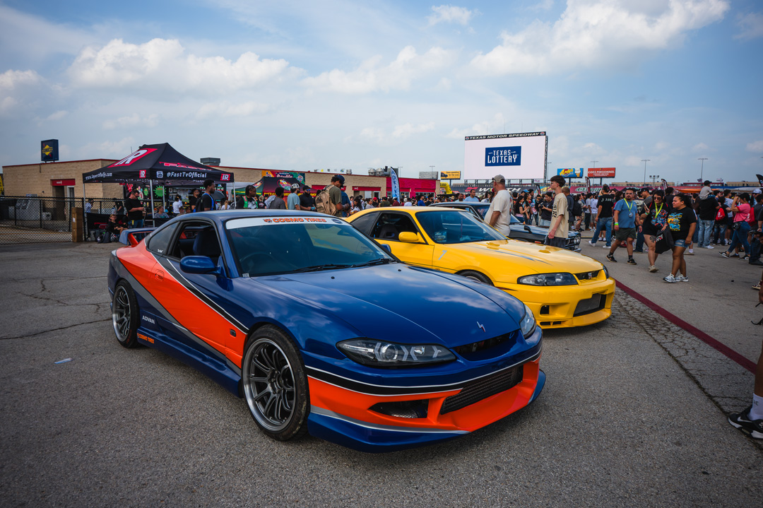 FuelFest attendees gathered around the drifting demonstrations at Texas Motor Speedway.