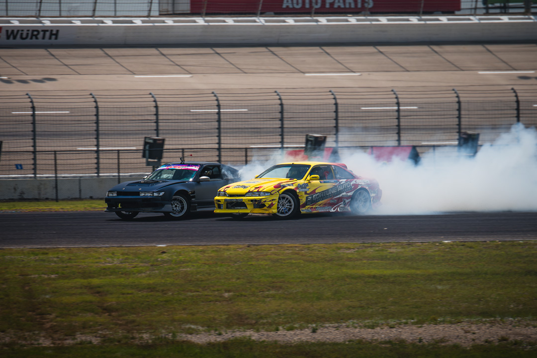FuelFest Dallas-Fort Worth drifting exhibition at Texas Motor Speedway.