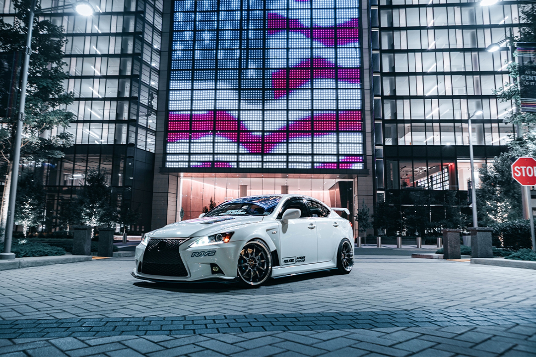 Harry Nguyen’s 2006 Lexus IS350 with a third-generation front-end conversion, Volk Racing LE28N wheels, and Vertex Digna side skirts.