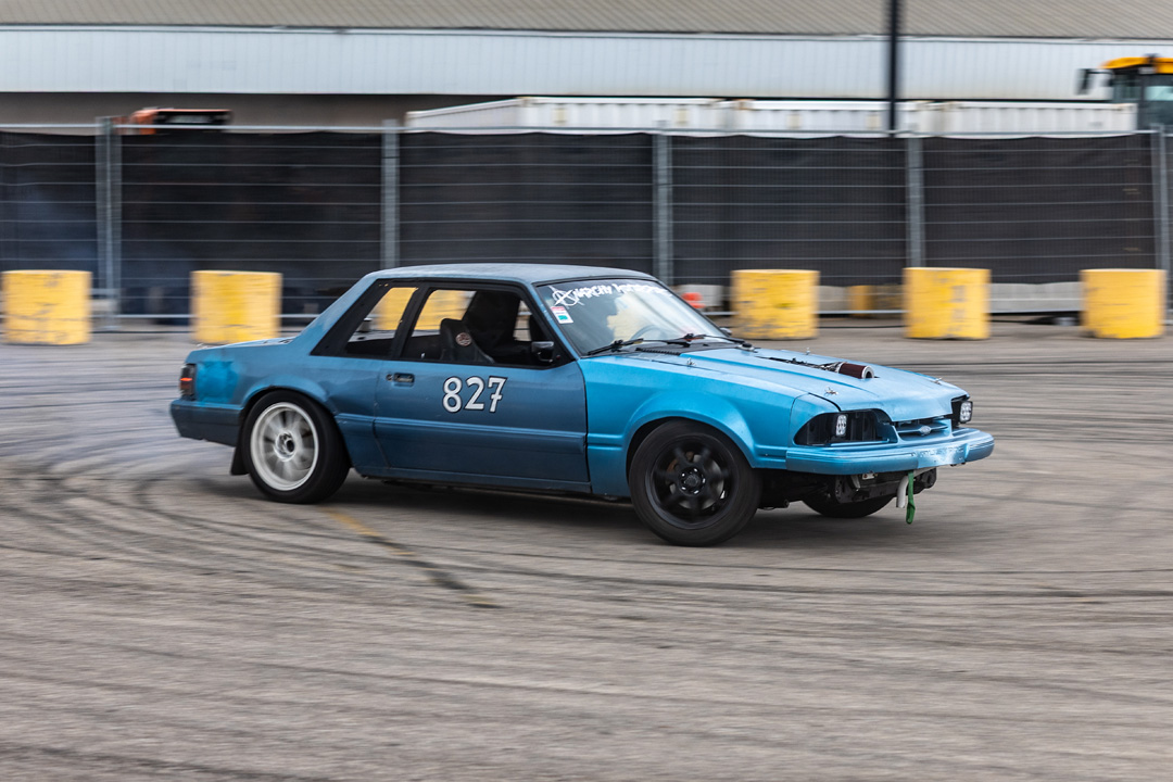 Gonzo Drift Team action at the 2026 Modified Automotive Show in Regina, Saskatchewan.