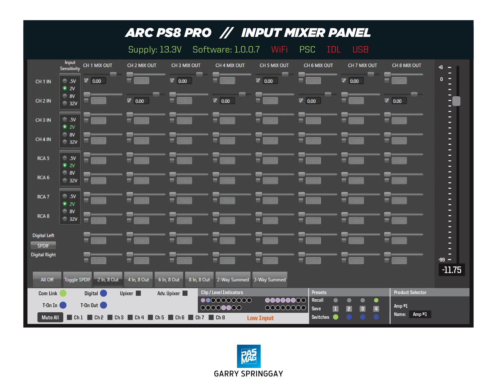 01 Arc Audio PS8 Pro Integration DSP Mixer