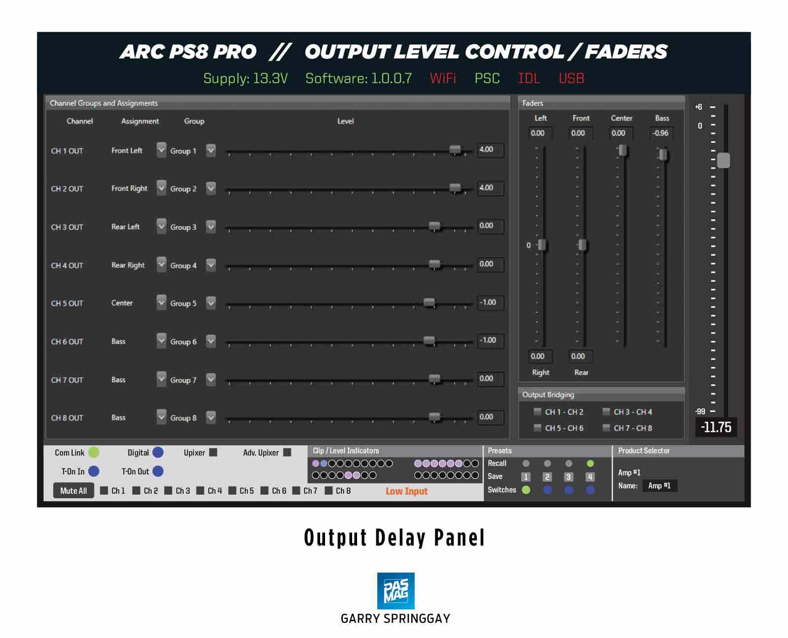 04 Arc Audio PS8 Pro Output DSP Outputs
